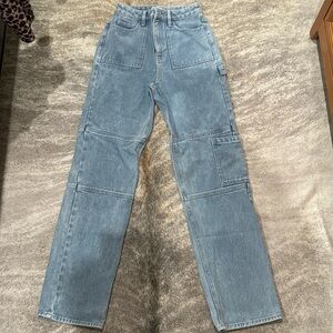 Brand new without tag high rise, straight cargo jean